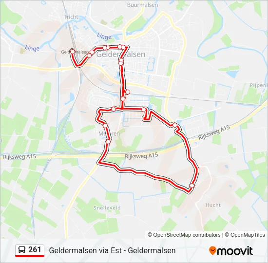 261 Bus Line Map