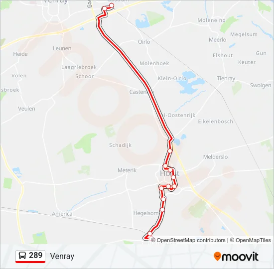 289 Bus Line Map