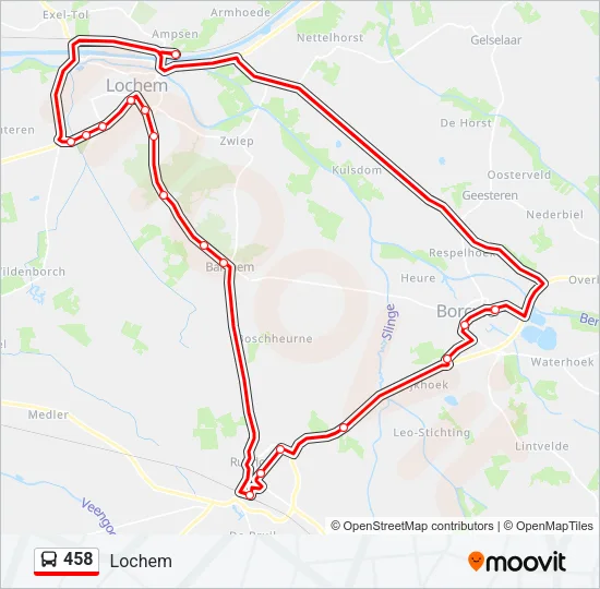 458 Bus Line Map