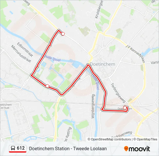 612 Bus Line Map