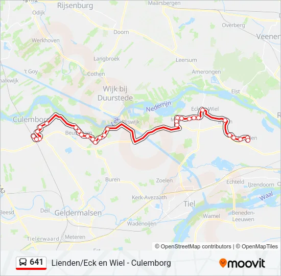 641 Bus Line Map
