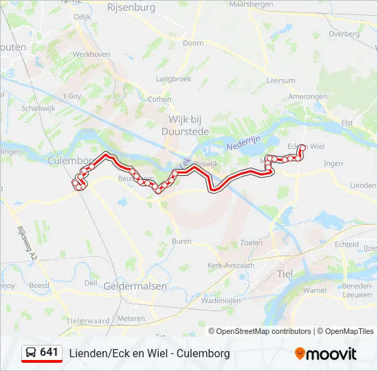 641 Bus Line Map
