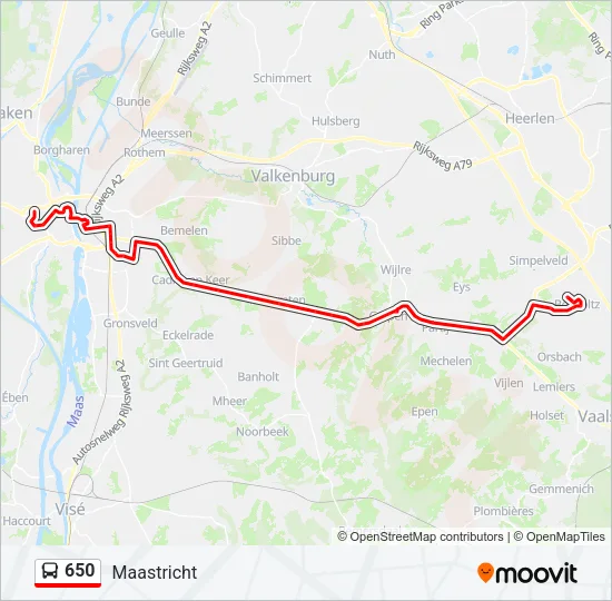 650 Bus Line Map