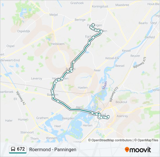 672 Bus Line Map