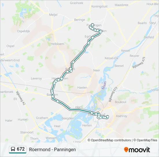 672 Bus Line Map