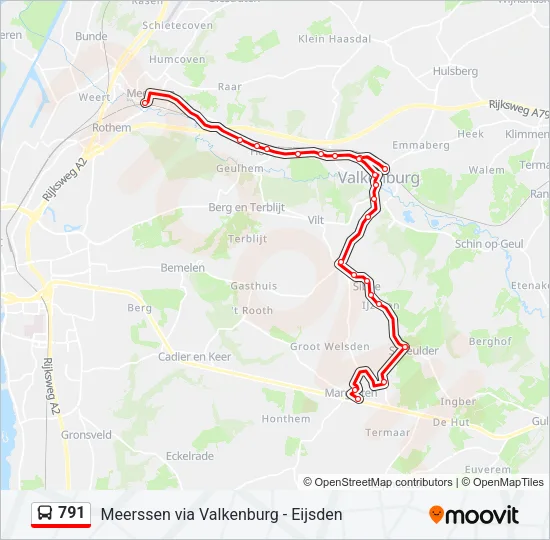 791 Bus Line Map