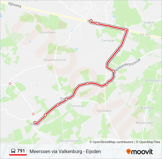 791 Bus Line Map