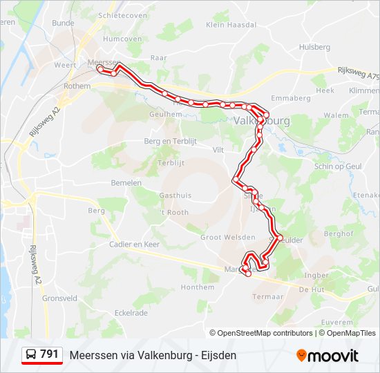 791 bus Line Map