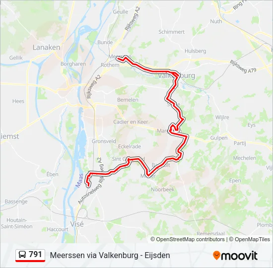 791 Bus Line Map