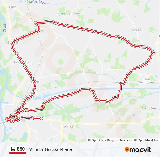 850 Bus Line Map