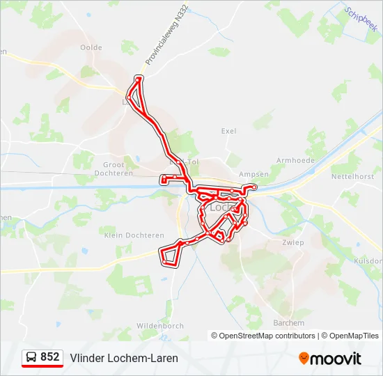 852 Bus Line Map