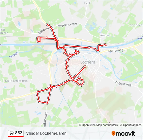 852 Bus Line Map