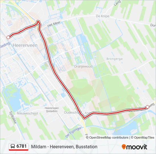 6781 Bus Line Map