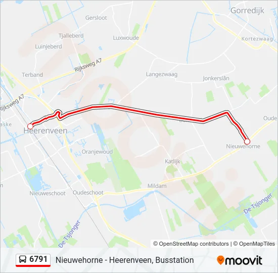 6791 Bus Line Map