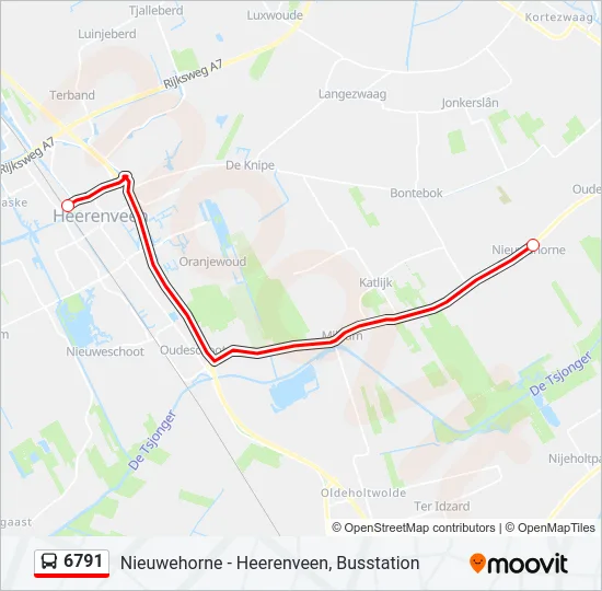 6791 Bus Line Map