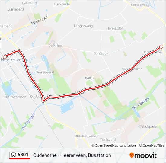 6801 Bus Line Map