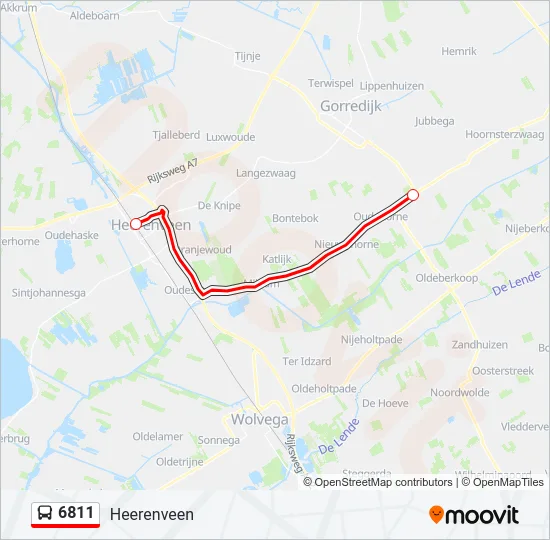 6811 Bus Line Map