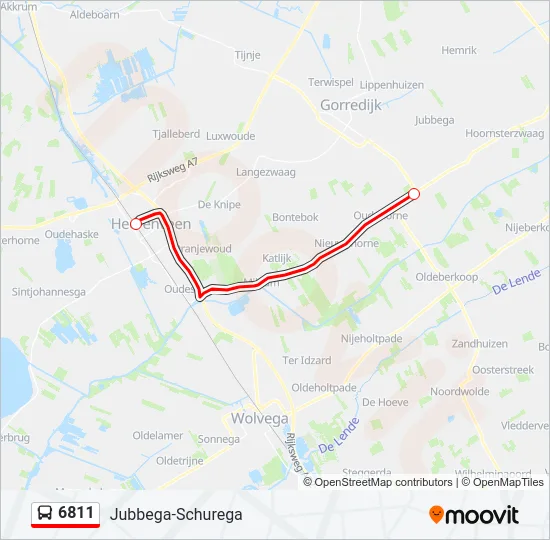 6811 Bus Line Map