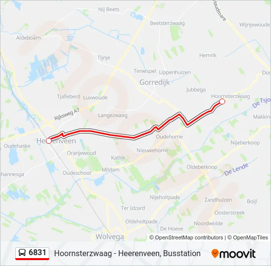 6831 Bus Line Map