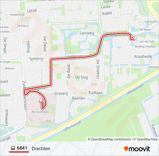 6841 Bus Line Map