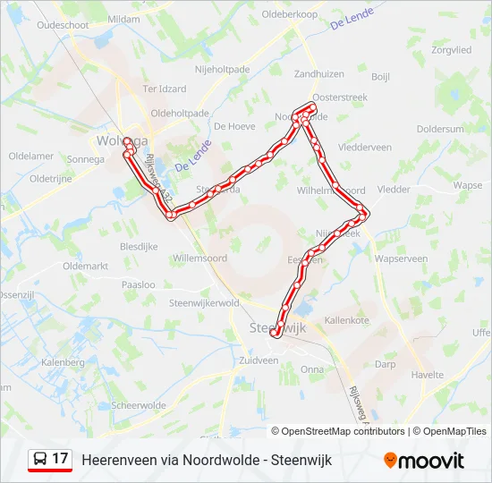 17 Bus Line Map