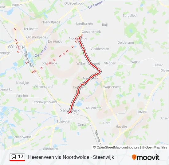 17 Bus Line Map
