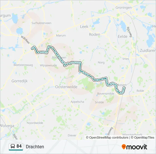 84 Bus Line Map
