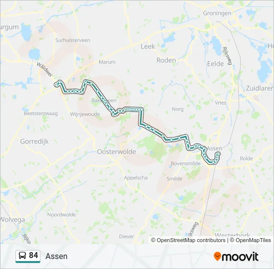84 Bus Line Map