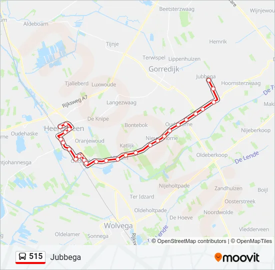 515 Bus Line Map