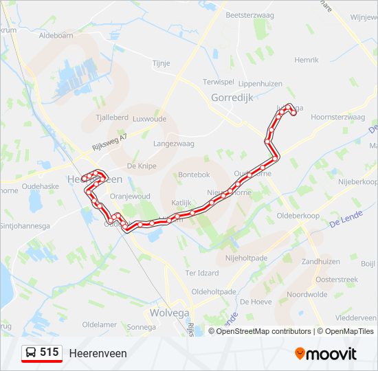 515 bus Line Map