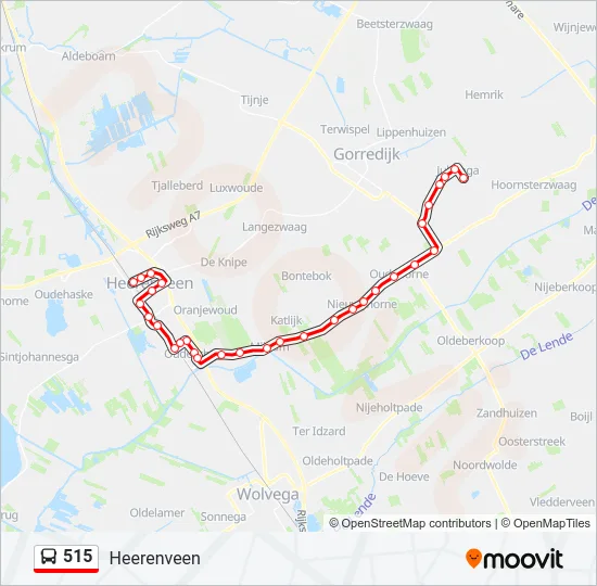 515 Bus Line Map