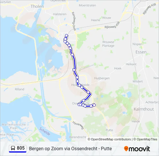 805 Bus Line Map