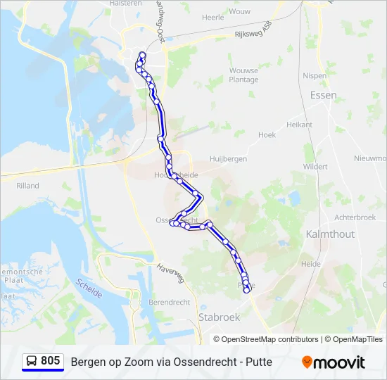 805 Bus Line Map