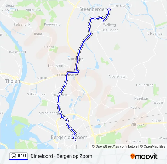810 Bus Line Map