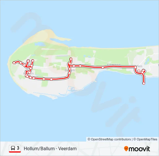 3 Bus Line Map