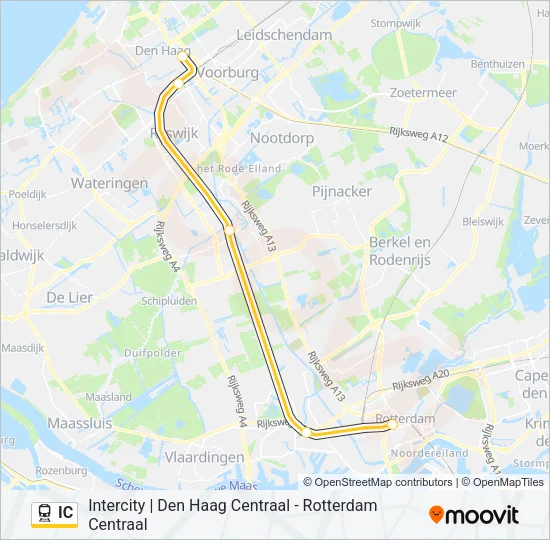 IC Train Line Map