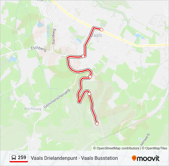 259 Bus Line Map