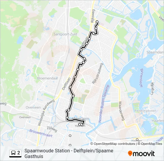 2 Bus Line Map