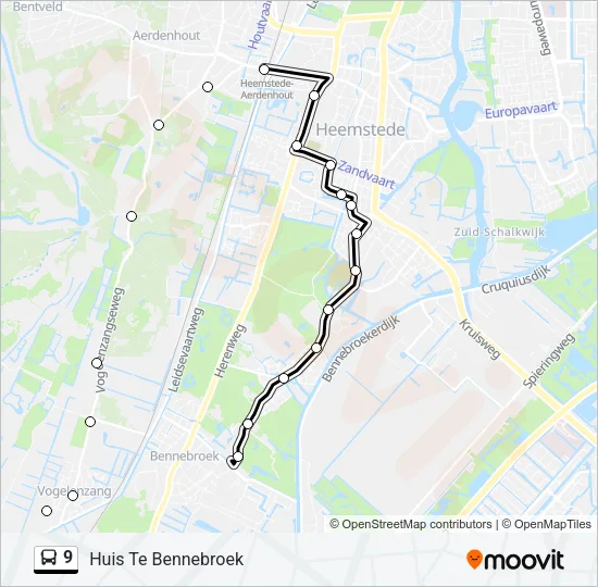 9 Bus Line Map