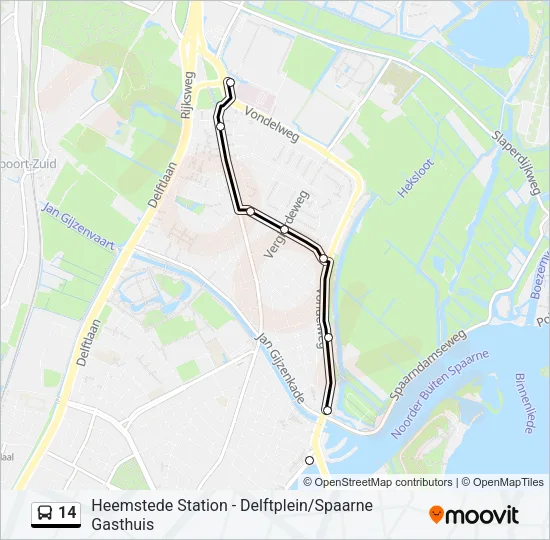 14 Bus Line Map
