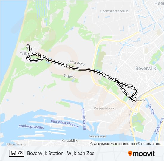 78 Route Schedules, Stops & Maps Wijk Aan Zee Julianaplein (Updated)