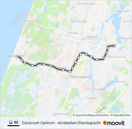 80 bus Line Map