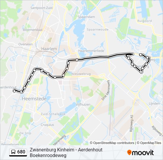 680 Bus Line Map