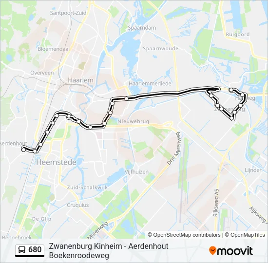 680 Bus Line Map