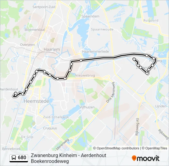 680 Bus Line Map
