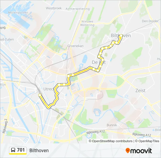 701 Bus Line Map