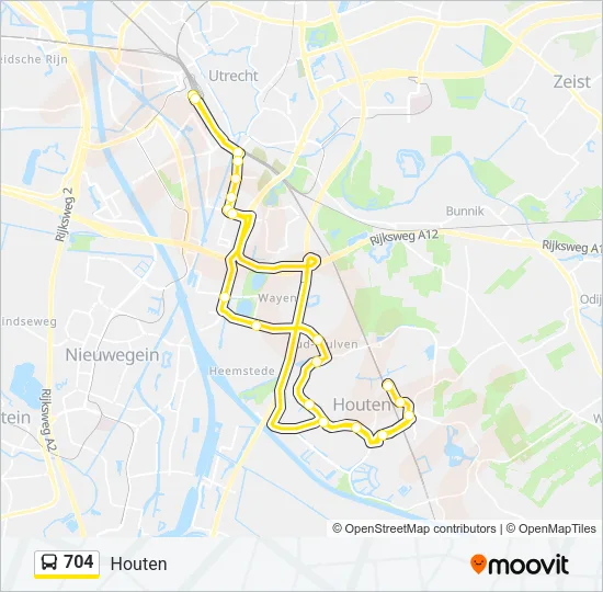 704 Bus Line Map