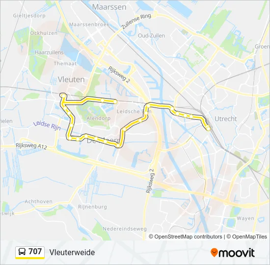 707 Bus Line Map