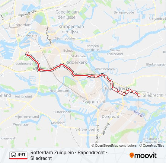 491 Bus Line Map