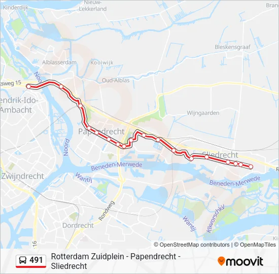 491 Bus Line Map